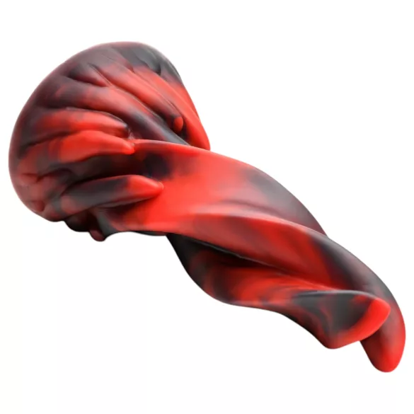 Creature Cocks Hell Kiss - vriden silikon­dildo - 19 cm (röd)