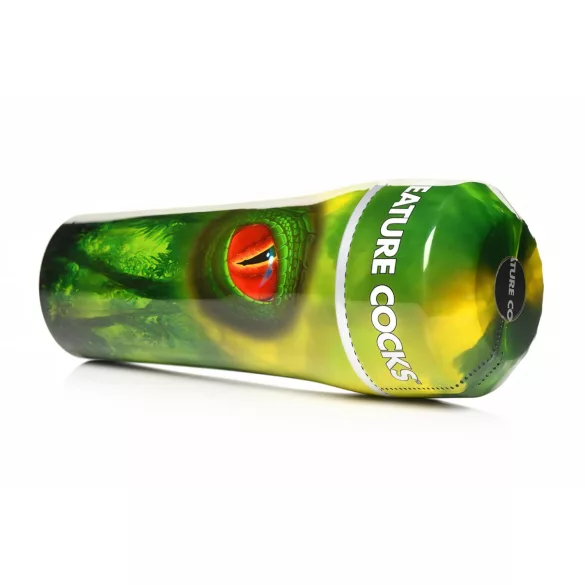 Creature Cocks Raptor - reptilfitta i hylsa (svart-grön)