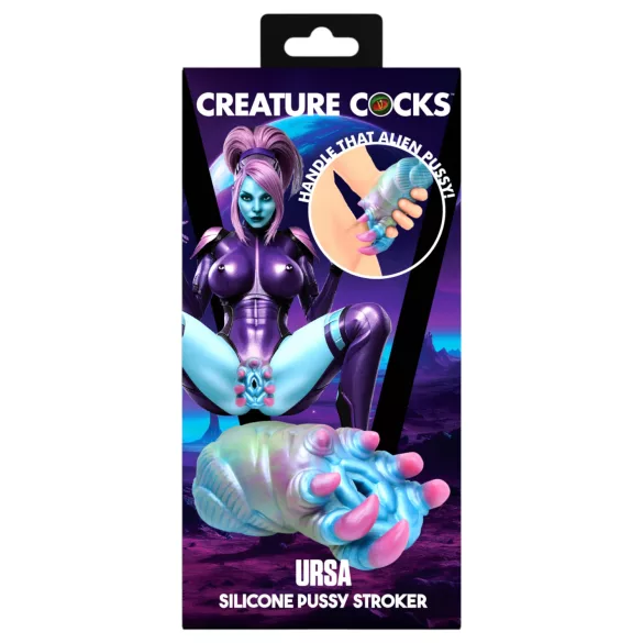 Creature Cocks Ursa - masturbator alien silikon blå-rosa