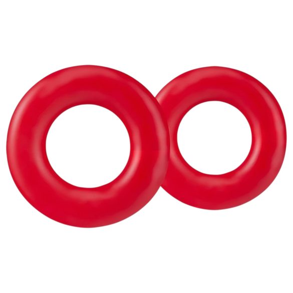 Stay Hard - penisring set - silikon - röd