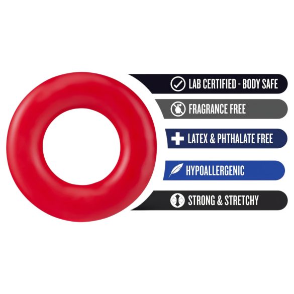 Stay Hard - penisring set - silikon - röd