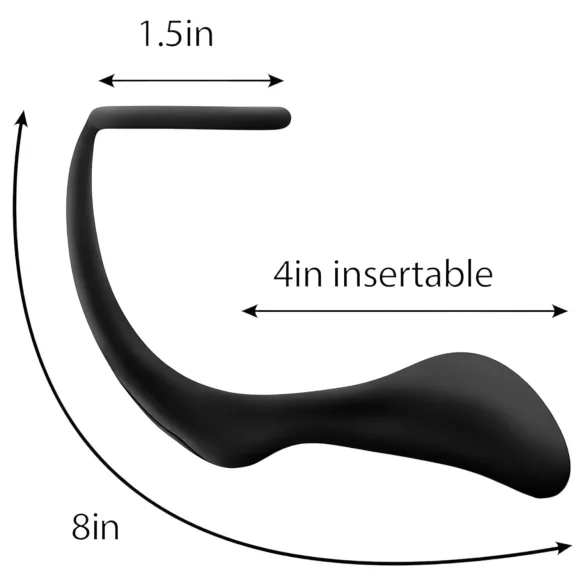Anal Adventures Platinum - analdildo med penisring - svart