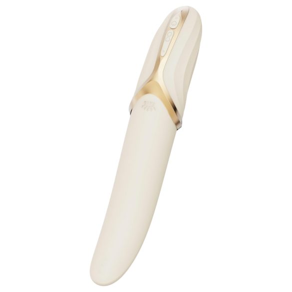 Zalo Eve - uppladdningsbar, värmande roterande vibrator (vit)