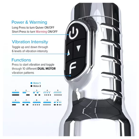 Fleshlight Quiver - vibrerande och värmande masturbator (vagina)