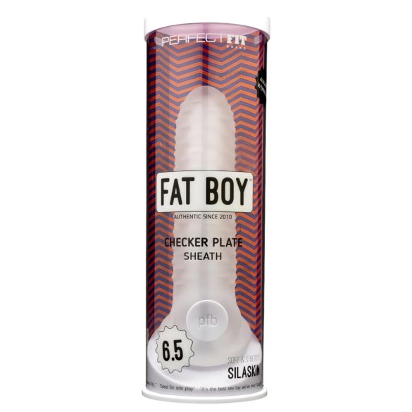 Fat Boy Checker Box - penissleeve - 17 cm - vit
