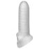 Fat Boy Micro Ribbed - penismanteln 15cm - vit