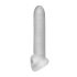 Fat Boy Micro Ribbed - penishölje (19 cm) - vit