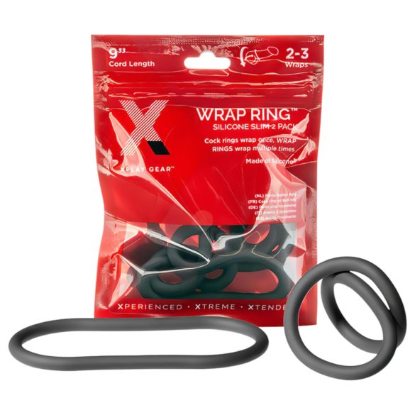 Perfect Fit Slim Wrap 9 - tunn penisring - svart (22cm)