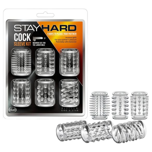 Stay Hard - penisring set - genomskinlig - 6-pack