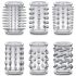 Stay Hard - penisring set - transparent (6 st)