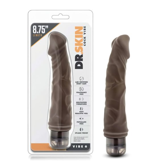 Dr. Skin Vibe No.6 - Naturtrogen vibrator (brun)