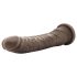 Dr. Skin - realistisk dildo med sugkopp - brun - 20,5cm