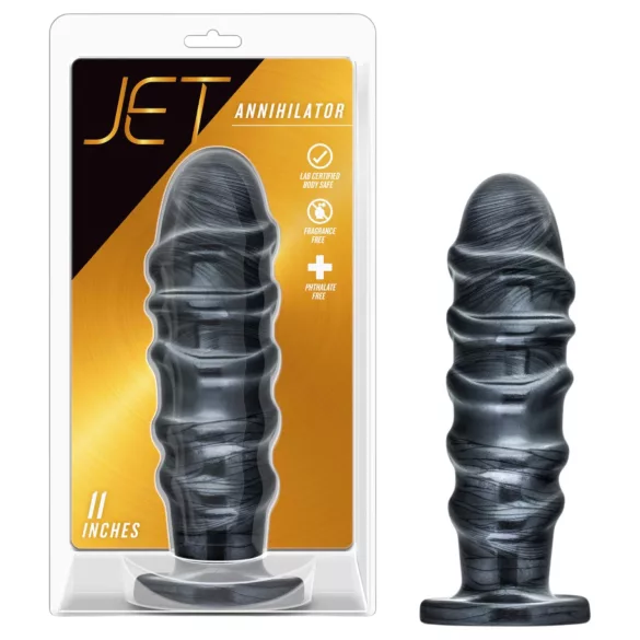 Blush Jet - XXL analdildo (svart)