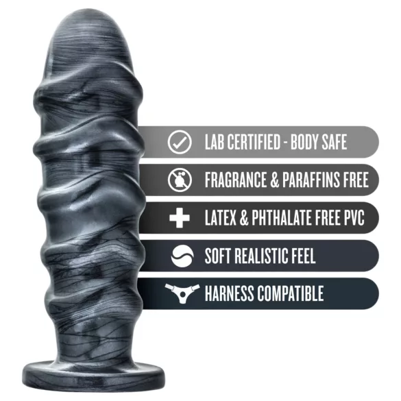 Blush Jet - XXL analdildo (svart)