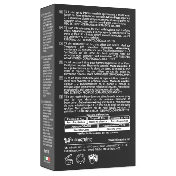 Intimateline T5 - fördröjningsspray för män (5 ml)