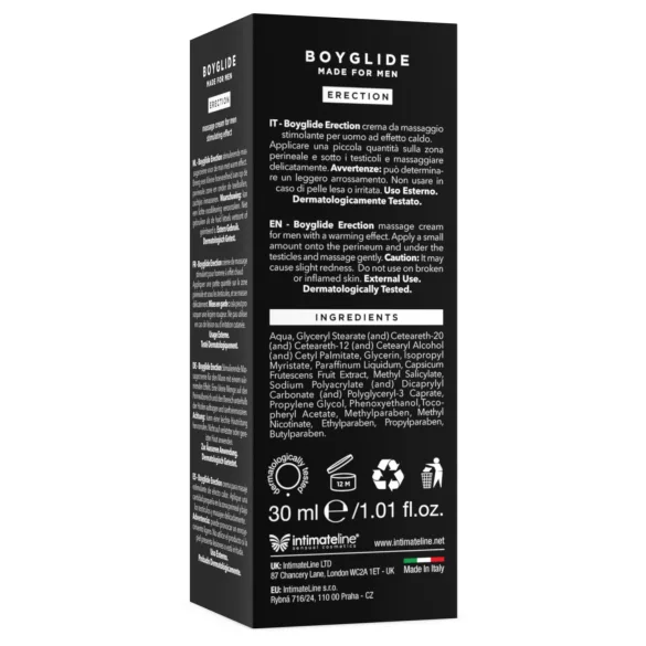Intimateline Boyglide Erection - stimulerande intimkräm (30 ml)