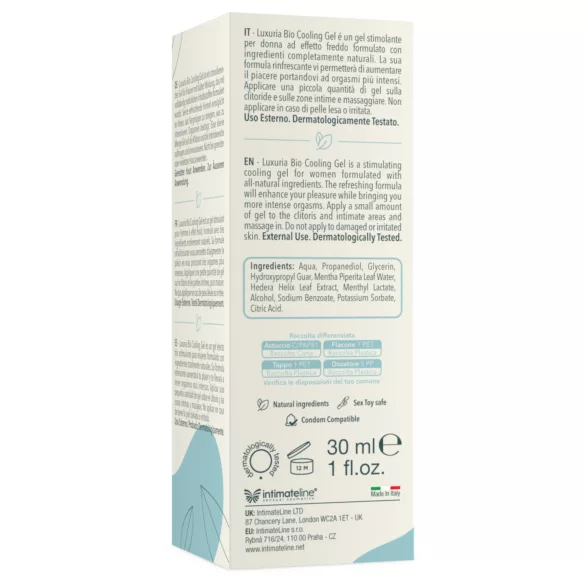 Intimateline Luxuria BIO - kylande stimulerande gel för kvinnor (30 ml)
