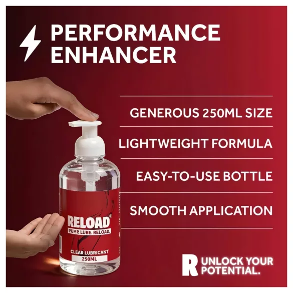 Reload - genomskinligt vattenbaserat glidmedel i pumpflaska (250 ml)