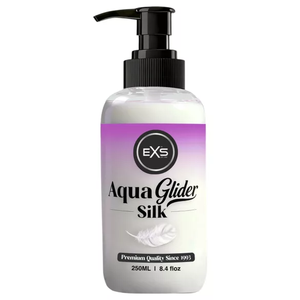 EXS AquaGlider Silk - silkeslent vattenbaserat glidmedel i pumpflaska (250 ml)