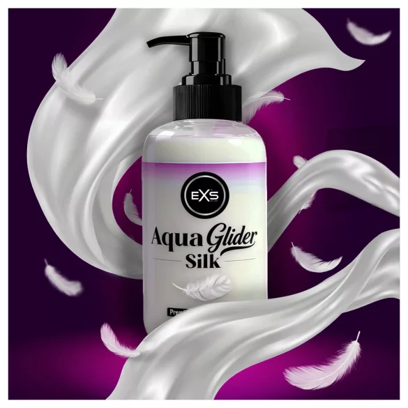 EXS AquaGlider Silk - silkeslent vattenbaserat glidmedel i pumpflaska (250 ml)