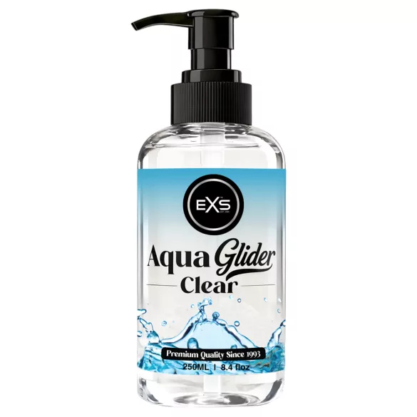 EXS AquaGlider Clear - transparent vattenbaserat glidmedel i pumpflaska (250 ml)