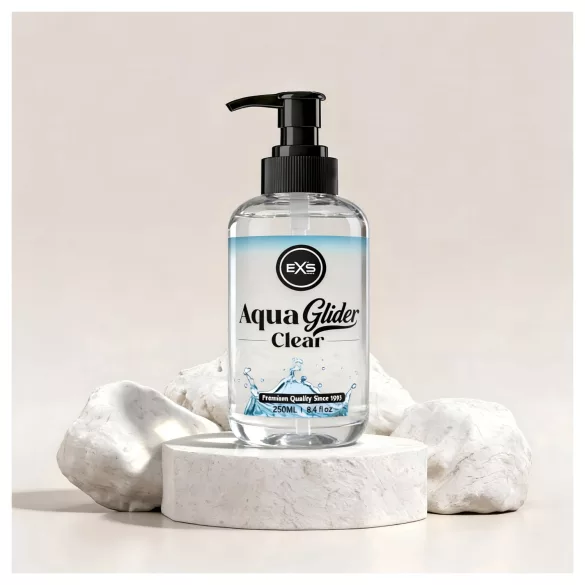 EXS AquaGlider Clear - transparent vattenbaserat glidmedel i pumpflaska (250 ml)