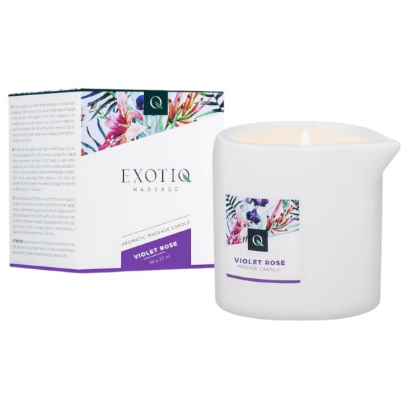 Exotiq Violett Ros - massage-ljus (60g)