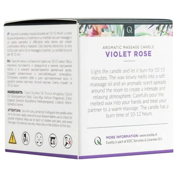 Exotiq Violet Rose - massage ljus - 60g
