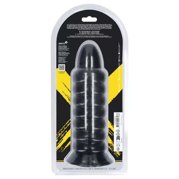 Ouch! Spiral Force - vriden analplug (svart) - 23,5 cm