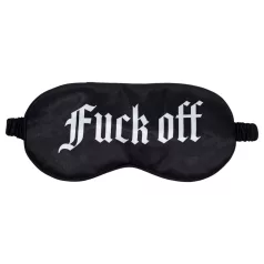 Ouch! - Satängögonmask med texten ”Fuck Off” (svart)