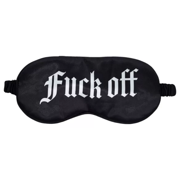 Ouch! - Satängögonmask med texten ”Fuck Off” (svart)