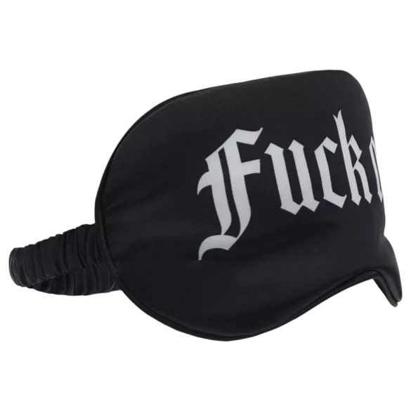 Ouch! - Satängögonmask med texten ”Fuck Off” (svart)