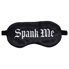 Ouch! - Satengögonmask med texten ”Spank Me” (svart)