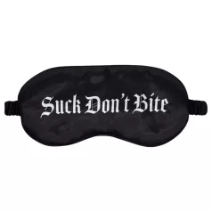   Ouch! - Satängögonmask med texten "Suck Don't Bite" (svart)