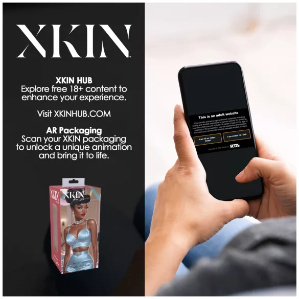 XKIN Beauty Queen Lulu - realistisk onanidocka/fickfitta (mörk natur)