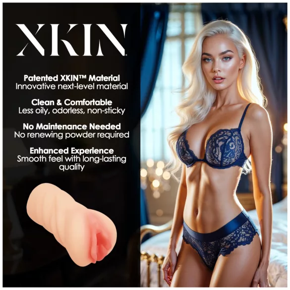 XKIN Desire Alessia - realistisk konstgjord vagina‑masturbator (naturfärg)