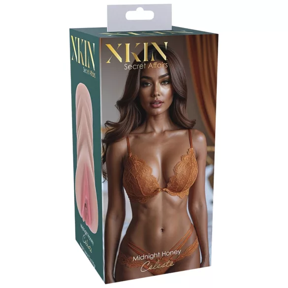 XKIN Honey Celeste - realistisk konstgjord vagina‑masturbator (naturell)