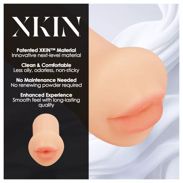 XKIN - verklighetstrogen konstgjord mun‑masturbator - S (naturlig)