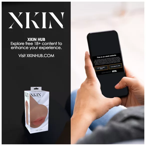 XKIN - konstgjord mun onaniprodukt - S (mörk natur)