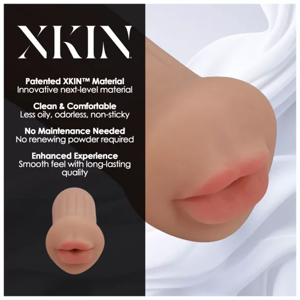 XKIN - konstgjord mun onaniprodukt - S (mörk natur)