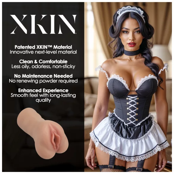 XKIN Maid Lacey - realistisk konstgjord vagina‑masturbator (naturell)