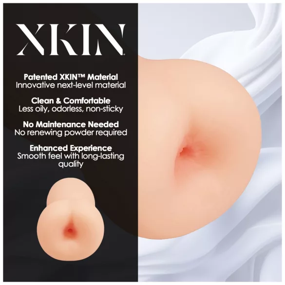XKIN - verklighetstrogen konstgjord rumpmasturbator - M (naturell)