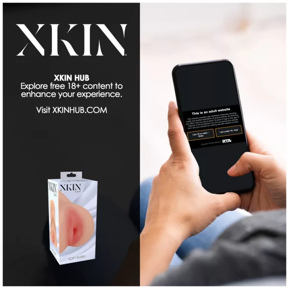 XKIN - verklighetstrogen konstgjord vagina‑masturbator - M (natur)