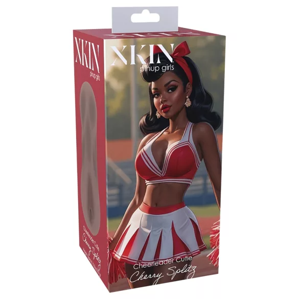 XKIN Cheerleader Cherry - realistisk onanihjälpmedel i form av en vagina (mörk naturfärg)