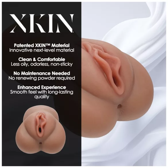 XKIN - naturtrogen konstgjord vagina - L (mörk natur)