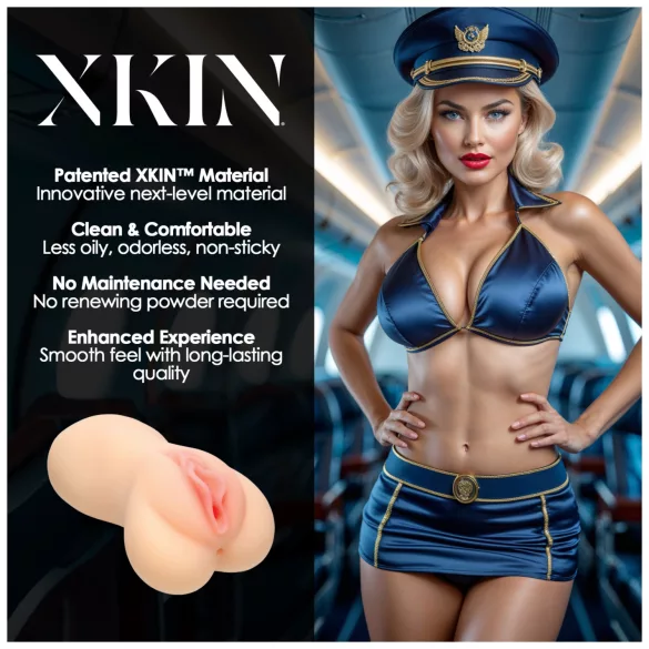 XKIN Lexi Cockpit - verklighetstrogen konstgjord fitta masturbator (naturell)