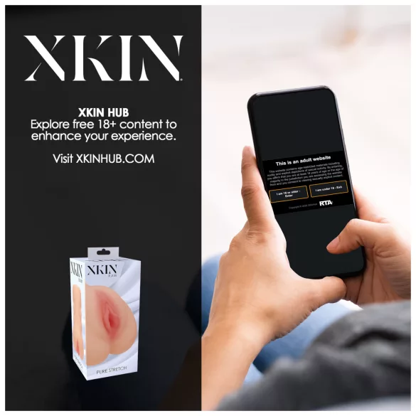 XKIN - realistisk konstgjord vagina‑masturbator - L (natur)