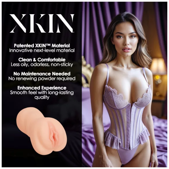 XKIN Sweet Delilah - realistisk konstgjord vagina-masturbator (naturell)