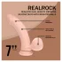RealRock - realistisk vibrator med dubbel densitet (hudfärgad) - 18 cm
