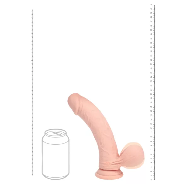 RealRock - verklighetstrogen vibrator med dubbel densitet (hudfärgad) - 20 cm